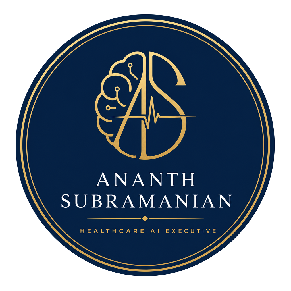 Ananth Subramanian monogram — AI, Health, Well-being